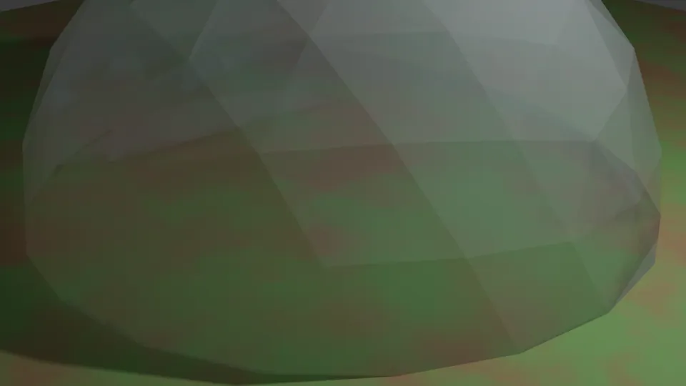 Bare translucent geodesic shell
